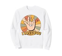 ASL I Love Hand Sign American Sign Language ILY Sweatshirt