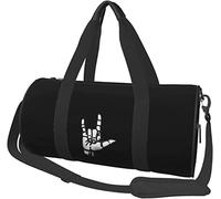 ASL I Love You Sign Language Travel Luggage Duffel Bag Sports Rolling Foldable Duffel Bag, Black