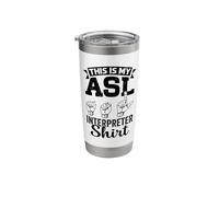 ASL Interpreter Deaf Sign Language ASL Stainless Steel Insulated Tumbler