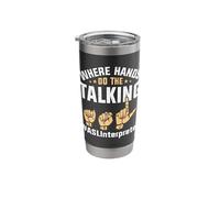 ASL Interpreter Deaf Sign Language ASL Stainless Steel Insulated Tumbler