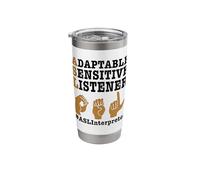 ASL Interpreter Deaf Sign Language ASL Stainless Steel Insulated Tumbler