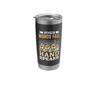 ASL Interpreter Deaf Sign Language ASL Stainless Steel Insulated Tumbler