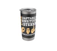 ASL Interpreter Deaf Sign Language ASL Stainless Steel Insulated Tumbler