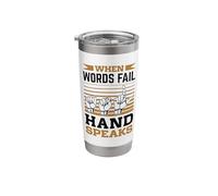 ASL Interpreter Deaf Sign Language ASL Stainless Steel Insulated Tumbler
