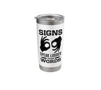 ASL Interpreter Deaf Sign Language ASL Stainless Steel Insulated Tumbler