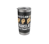 ASL Interpreter Deaf Sign Language ASL Stainless Steel Insulated Tumbler