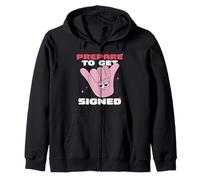 ASL Interpreter Sign Language Prepare To Get Signed Zip Hoodie
