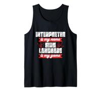 ASL Interpreter Sign Language Tank Top
