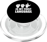 ASL Is My First Language American Sign Language Deaf Culture PopSockets PopGrip for MagSafe