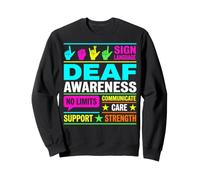 ASL Sign Language Deaf Awareness Support Design Sweatshirt