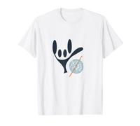 ASL Sign Language Love Crocheting for Crocheters Value Graphic T-Shirt, Men, White, S