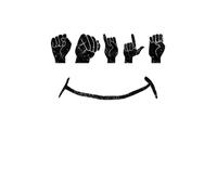 ASL Smile American Sign Language Notebook: Gift Idea for deaf people | ASL Sign Language Journal | College Ruled Lined Pages Book for Boys Girls Women Men (6x9 inches) | 110 pages