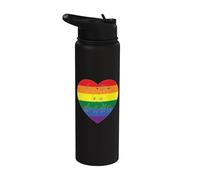 ASL Spelling Love for Sign Language Interpreters Gay Pride Stainless Steel Insulated Water Bottle
