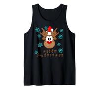 ASL T-Shirt Sign Language Deaf Christmas Reindeer Tank Top