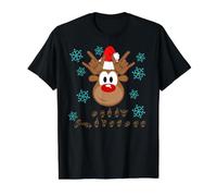 ASL T-Shirt Sign Language Deaf Christmas Reindeer Value Graphic T-Shirt