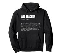 ASL Teacher Definition Funny Grammar Pullover Hoodie
