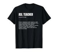 ASL Teacher Definition Funny Grammar Value Graphic T-Shirt, Men, Black, XL