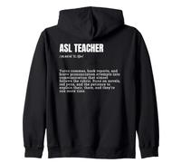 ASL Teacher Definition Funny Grammar Zip Hoodie