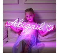 Aslanka Custom Name Neon Signs, Personalized Dimmable Led Neon Lights Sign Customizable for Room Decoration, Bedroom, Wedding, Bar, Shop, Birthday, Girls Kids Gift