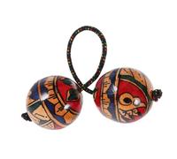 Aslatuas Rhythmic Sandball African Shaker Rattle Double Gourd Hand Percussion Instrument for Beginners Lovers Enduring Rhythm Instrument for Student Adults
