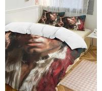 ASLKXOPEMG 3 Piece Bedding Sets Michael Jackson Duvet Cover With 2 Pillow Case Soft Microfiber Wrinkle Resistant Decorative Duvet Cover with Hidden Zipper 90"x90"
