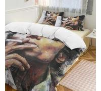 ASLKXOPEMG 3 Piece Bedding Sets Michael Jackson Duvet Cover With 2 Pillow Case Soft Microfiber Wrinkle Resistant Decorative Duvet Cover with Hidden Zipper 79"x90"