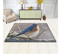 ASLKXOPEMG Area Rug Non-Slip Soft Fluff Carpet Machine Washable Floor Mats For Living Room Eastern Bluebird Rugs Floor Carpet For Bedroom Modern Aesthetic Rugs For Home Dorm Decor