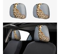 ASLKXOPEMG Car Headrest Cover 2 PCS Headrest Covers cute giraffe Car Seat Headrest Covers Personalized Car Seat Headrest Covers Universal Head Rest Cover for Truck SUV Most Cars