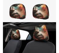 ASLKXOPEMG Car Headrest Cover Headrest Covers Michael Jackson Car Seat Headrest Covers Personalized Car Seat Headrest Covers Universal Head Rest Cover for Truck SUV Most Cars