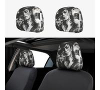ASLKXOPEMG Car Headrest Cover Headrest Covers Michael Jackson Car Seat Headrest Covers Personalized Car Seat Headrest Covers Universal Head Rest Cover for Truck SUV Most Cars