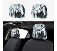 ASLKXOPEMG Car Headrest Cover Headrest Covers Native American Dream Catcher Car Seat Headrest Covers Personalized Car Seat Headrest Covers Universal Head Rest Cover for Truck SUV Most Cars