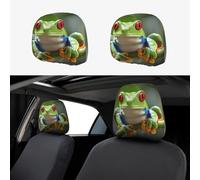ASLKXOPEMG Car Headrest Cover Headrest Covers Red eyed Tree Frog Car Seat Headrest Covers Personalized Car Seat Headrest Covers Universal Head Rest Cover for Truck SUV Most Cars