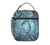 ASLKXOPEMG Insulated Lunch Bag for Women Men DNA Genetic Helix Lunch Box Reusable Lunch Tote Bag for Work Picnic Travel