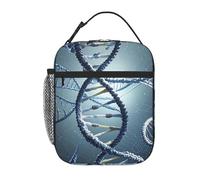 ASLKXOPEMG Insulated Lunch Bag for Women Men DNA Genetic Helix Lunch Box Reusable Lunch Tote Bag for Work Picnic Travel