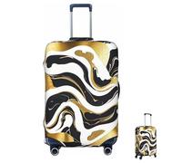ASLKXOPEMG Luggage Cover 65-95CM Elastic Suitcase Cover Protector Black White Gold Foil Marble Luggage Covers Anti-Scratch Washable Carry On Suitcase Protector Decoraitve Covers XL