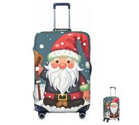 ASLKXOPEMG Luggage Cover 65-95CM Elastic Suitcase Cover Protector Christmas Traditional Gnome Luggage Covers Anti-Scratch Washable Carry On Suitcase Protector Decoraitve Covers M