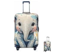 ASLKXOPEMG Luggage Cover 65-95CM Elastic Suitcase Cover Protector Cute Baby Elephant Watercolor Luggage Covers Anti-Scratch Washable Carry On Suitcase Protector Decoraitve Covers XL