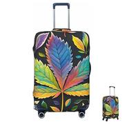 ASLKXOPEMG Luggage Cover 65-95CM Elastic Suitcase Cover Protector Multicolor Leaf Luggage Covers Anti-Scratch Washable Carry On Suitcase Protector Decoraitve Covers S