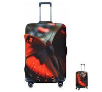 ASLKXOPEMG Luggage Cover 65-95CM Elastic Suitcase Cover Protector Red Butterfly Luggage Covers Anti-Scratch Washable Carry On Suitcase Protector Decoraitve Covers XL