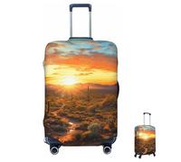 ASLKXOPEMG Luggage Cover 65-95CM Elastic Suitcase Cover Protector Saguaros at Sunset Luggage Covers Anti-Scratch Washable Carry On Suitcase Protector Decoraitve Covers M