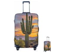 ASLKXOPEMG Luggage Cover 65-95CM Elastic Suitcase Cover Protector Saguaros at Sunset Luggage Covers Anti-Scratch Washable Carry On Suitcase Protector Decoraitve Covers M