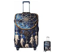 ASLKXOPEMG Luggage Cover 65-95CM Elastic Suitcase Cover Protector White Fantasy Dream Catcher Luggage Covers Anti-Scratch Washable Carry On Suitcase Protector Decoraitve Covers S