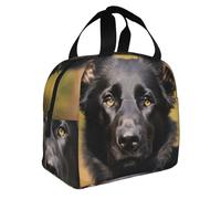 ASLKXOPEMG Lunch Bag Insulated Lunch Box for Women Men Black German Shepherd Dog Reusable Lunch Tote Bag for Work Picnic Travel