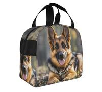 ASLKXOPEMG Lunch Bag Insulated Lunch Box for Women Men Cute German Shepherd Reusable Lunch Tote Bag for Work Picnic Travel