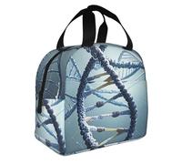 ASLKXOPEMG Lunch Bag Insulated Lunch Box for Women Men DNA Genetic Helix Reusable Lunch Tote Bag for Work Picnic Travel
