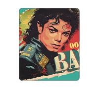 ASLKXOPEMG Mouse Mat Washable Mouse Pads with Non-Slip Rubber Base Michael Jackson 96 bad Mousepad Waterproof Keyboard Pads Portable Gaming Mouses Pad for Laptop Office Home Travel 25x30 CM