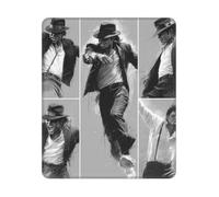 ASLKXOPEMG Mouse Mat Washable Mouse Pads with Non-Slip Rubber Base Michael Jackson Mousepad Waterproof Keyboard Pads Portable Gaming Mouses Pad for Laptop Office Home Travel 25x30 CM