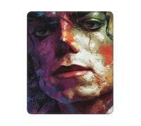 ASLKXOPEMG Mouse Mat Washable Mouse Pads with Non-Slip Rubber Base Michael Jackson Mousepad Waterproof Keyboard Pads Portable Gaming Mouses Pad for Laptop Office Home Travel 25x30 CM