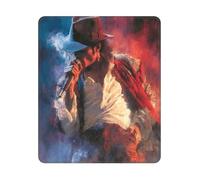 ASLKXOPEMG Mouse Mat Washable Mouse Pads with Non-Slip Rubber Base Michael Jackson Mousepad Waterproof Keyboard Pads Portable Gaming Mouses Pad for Laptop Office Home Travel 25x30 CM