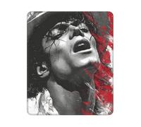 ASLKXOPEMG Mouse Mat Washable Mouse Pads with Non-Slip Rubber Base Michael Jackson Mousepad Waterproof Keyboard Pads Portable Gaming Mouses Pad for Laptop Office Home Travel 25x30 CM